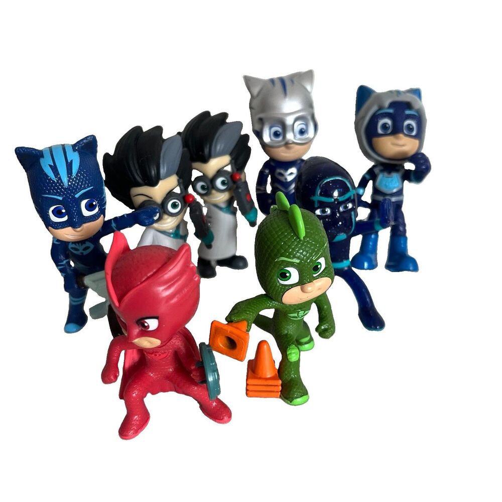 PJ MASKS Figure 8 Lot Catboy Gekko Owlette Romeo Mini Figures Disney Just Play